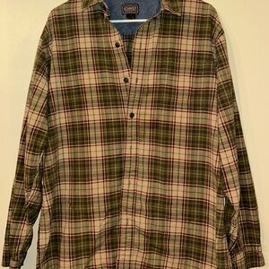 Plaid Button-Up Shirt